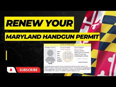 Renewing You Maryland Handgun Permit YouTube