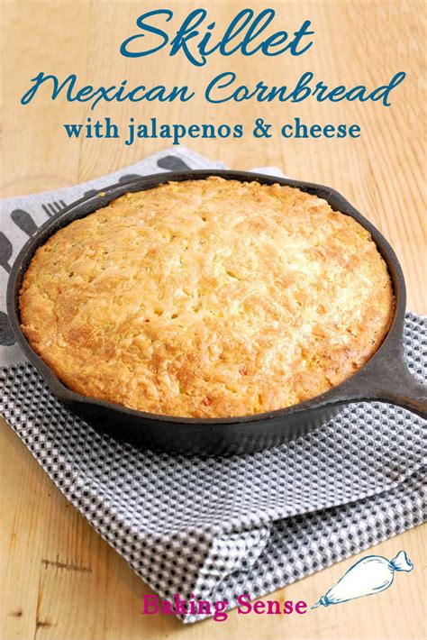 Skillet Mexican Cornbread with jalapenos & cheddar - Baking Sense®