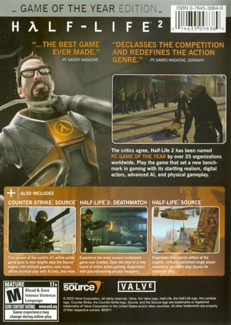 Half Life 2 Game Of The Year Edition Cover Or Packaging Material Mobygames