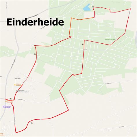 Route Einderheide Meer Riethoven