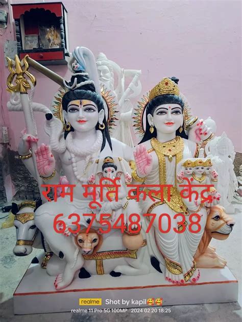 Gauri Shankar Marble Statue At Rs Marble Lord Shiva Statue In