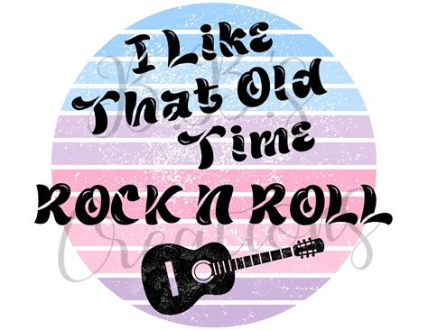 Old Time Rock N Roll Vintage Distressedsublimationpng Etsy