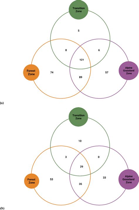 Venn Diagram Representing The Common A Bacterial And B Fungal Genera