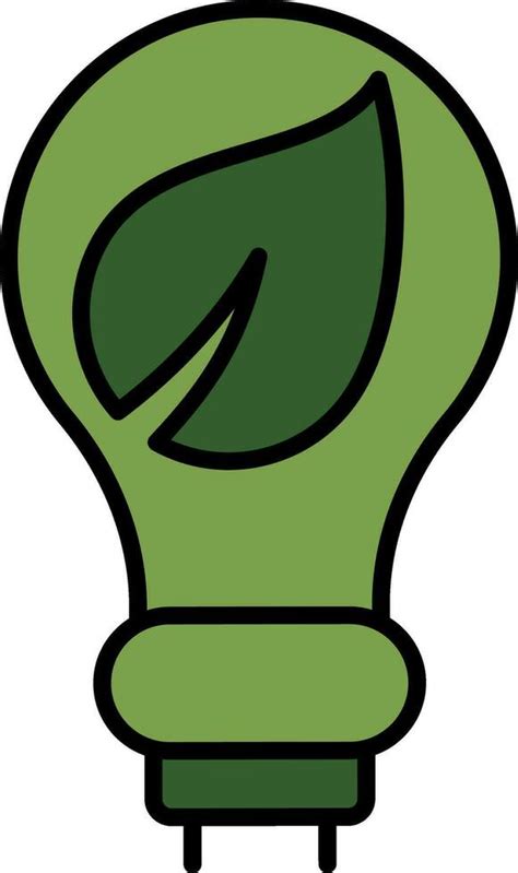 Eco Light Bulb Icon In Green Color Vector Art At Vecteezy