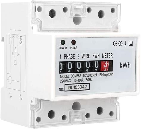 Energy Monitorddm75s 1040 A Electric Meter Single Phase 4p Led Din Rail Kilowatt Usage Meter