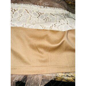 Ryu Dresses Nwt Ryu Ivory Dress Tan Tulle Nude Lace Tie Neck Halter
