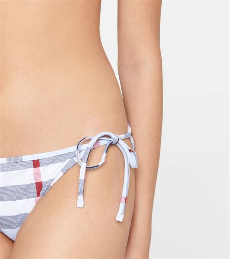 Burberry Cobb Check Triangle Two Piece Bikini Set In Pale Blue ModeSens