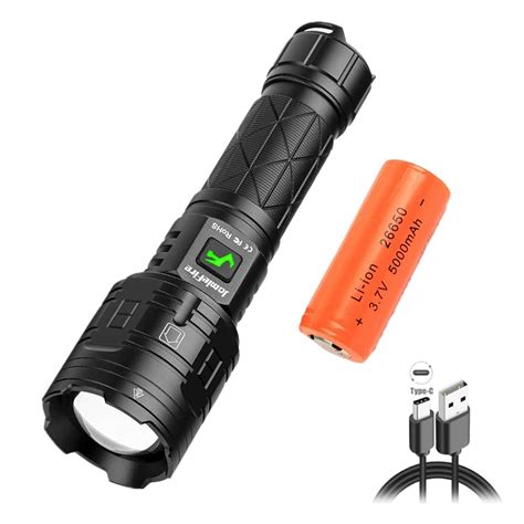 Buy Powerful Torch Usb Rechargeable Super Bright Lumen Xhp