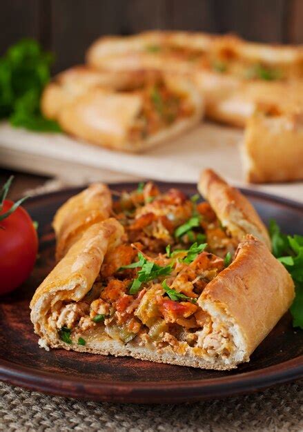 Premium Photo Turkish Pide Traditional Food With Beef And Vegetables