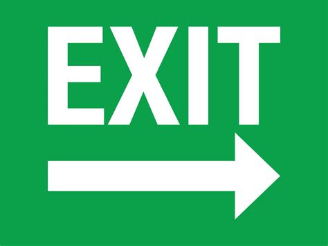 Exit Right Arrow Sign – New Signs