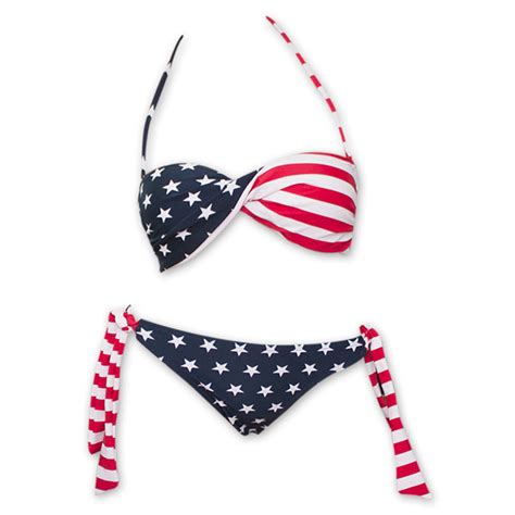 USA Patriotic American Flag Women S Bikini