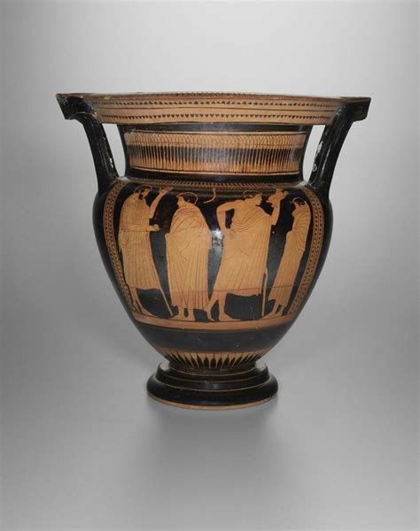 Red Figure Column Krater Attributed To The Agrigento Painter Greek