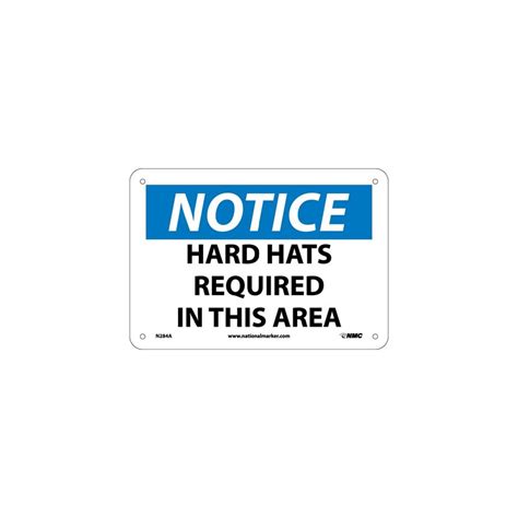 AccuformNMC MPPE OSHA Notice Safety Sign Hard Hats Required In This Area