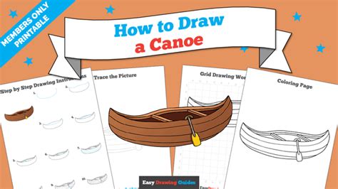 How to Draw a Canoe - Really Easy Drawing Tutorial