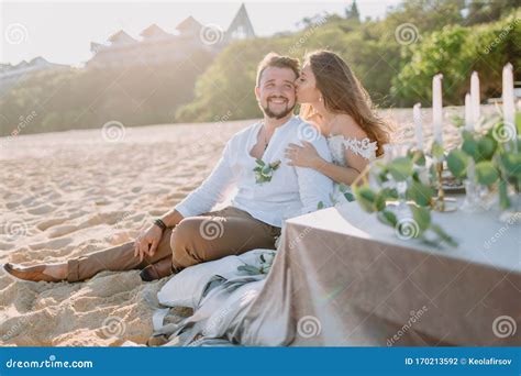 September 3 2019 Bali Indonesia Wedding Day With Couple At Tropical