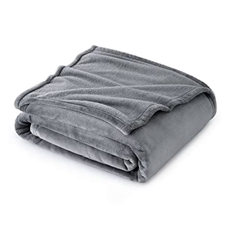 Bedsure Fleece Blankets Twin Size Grey 300gsm Lightweight Plush Fuzzy