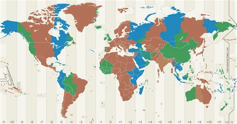 Carte Du Monde Des Fuseaux Horaires Voyage Carte Plan