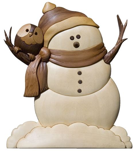 Snowman N Owe Intarsia Intarsia Wood Patterns Woodworking Patterns