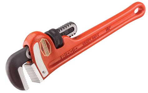 Ridgid Straight Pipe Wrench Cast Iron Jaw Capacity 2 12 In Serrated