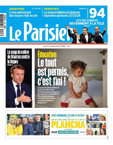 Le Parisien N Du Octobre T L Charger Sur Ipad