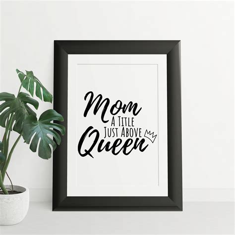 Mom A Title Above Queen Svg Saying Svg File For Cricut Etsy