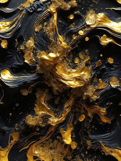 Premium Ai Image Abstract Liquid Gold Background