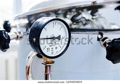 Dashboard Indicators Autoclave Sterilization Equipment Stock Photo ...