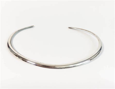 Sterling Silver Neck Cuff 925 Neck Collar Choker Necklace Modern