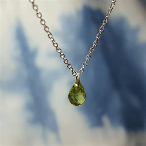 Peridot Necklace Peridot Necklace Peridot Birthstone Necklace