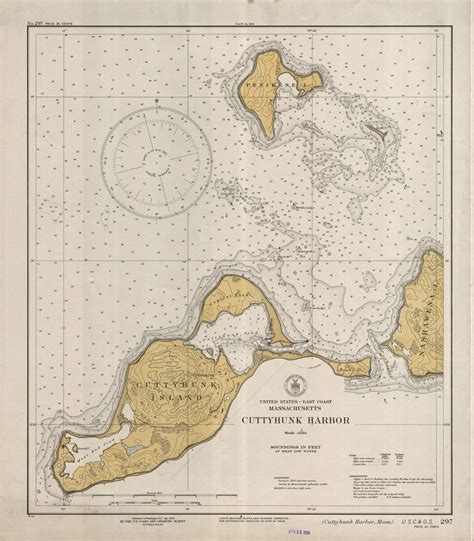 Cuttyhunk Map - 1934 – Nautical Chart Prints