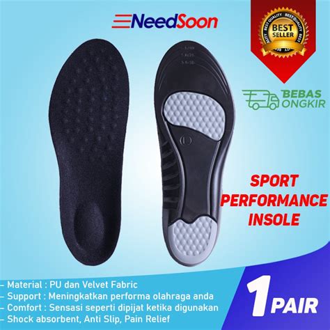 Jual Insole Sepatu Olahraga Performance Shock Absorb Orthotic