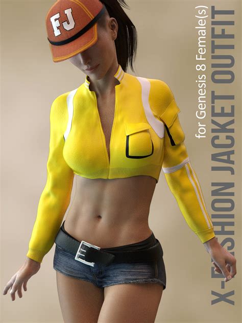 为创世纪8女时装夹克外套 X The Fashion Jacket Outfit for Genesis 8 Females 运动