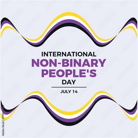 International Non Binary People S Day Poster Vector Illustration Non