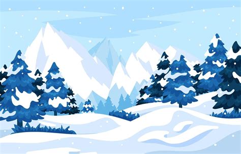 Mountain Scenery in Winter Background 13509410 Vector Art at Vecteezy