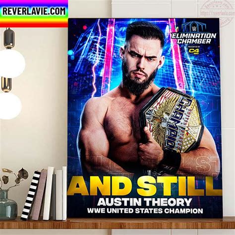 Austin Theory Still Wwe United States Champion After Elimination Chamber 2023 Home Decor Poster