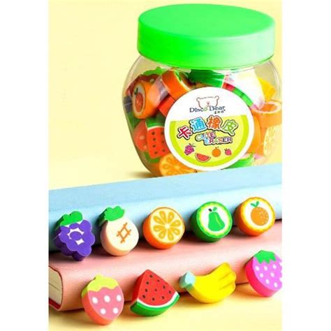 Gomme Gommes Dessin Anim Kawaii Pi Ces Bo Te Fruits Animaux