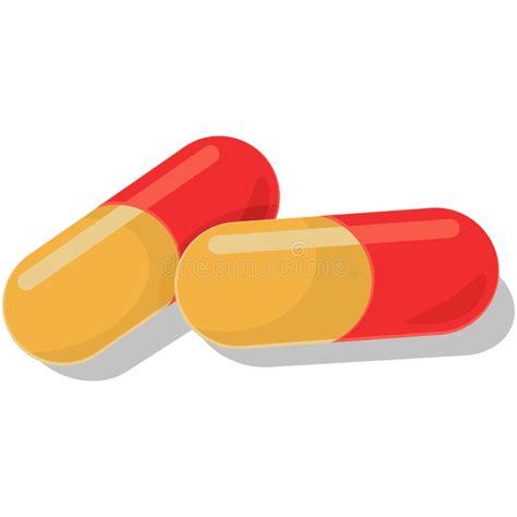 Pills Capsules. Vector Cartoon Icon Stock Vector - Illustration of help ...