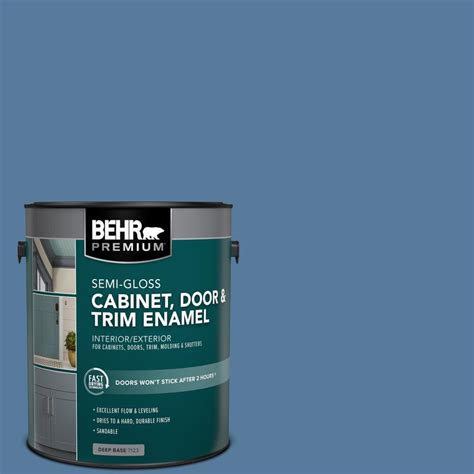 BEHR PREMIUM 1 Gal PPU14 02 Glass Sapphire Semi Gloss Enamel Interior