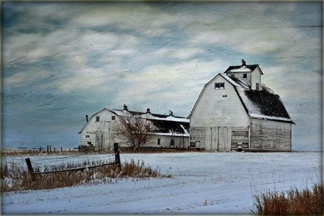 Wallpaper Landscape Painting Building Abandoned Sky Snow Winter