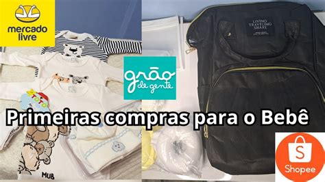 PRIMEIRAS COMPRAS PARA O QUARTO E ENXOVAL DO BEBÊ SHOPEE MERCADO