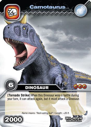 Dinosaur King Carnotaurus Card