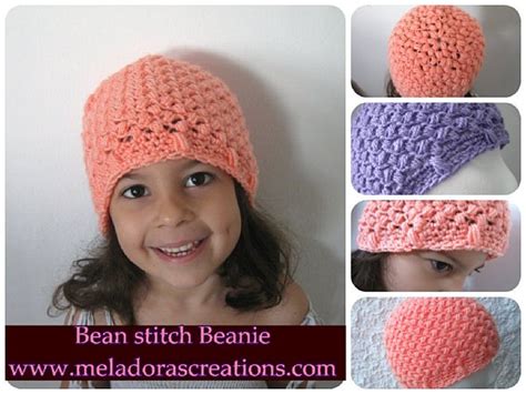 Bean Stitch Beanie Free Crochet Pattern Meladora S Creations