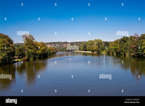 Concept landscape : River Danube through Ulm Stock Photo - Alamy