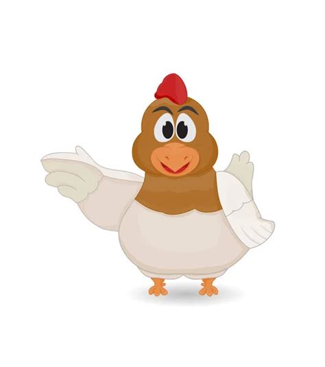 Poule Vectoriel Gratuit Gallina Feliz De Dibujos Animados — Vector De