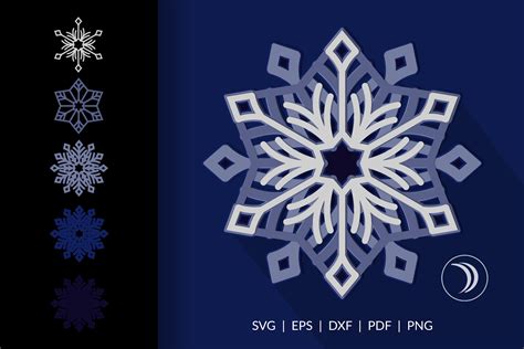 3d Layered Snowflake Cut File Graphic by doridodesign · Creative Fabrica