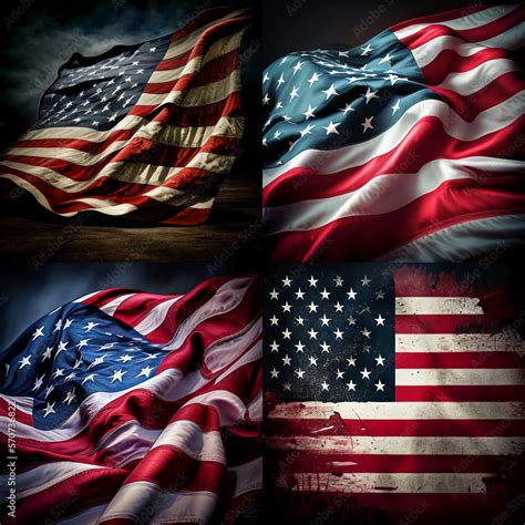 American flag. Collage. Generative AI Stock Illustration | Adobe Stock