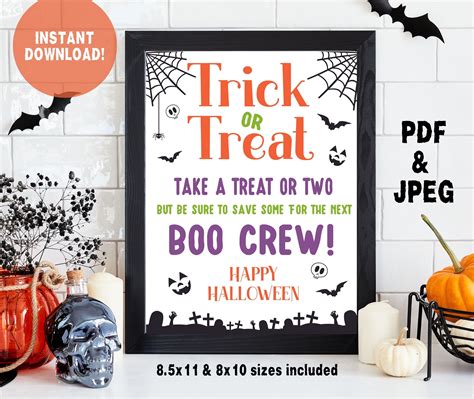 Cute Trick Or Treat Sign