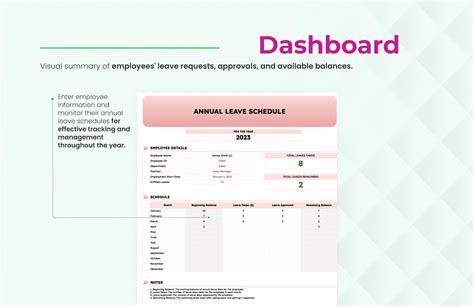 Annual Leave Schedule Template in Excel, Google Sheets - Download | Template.net