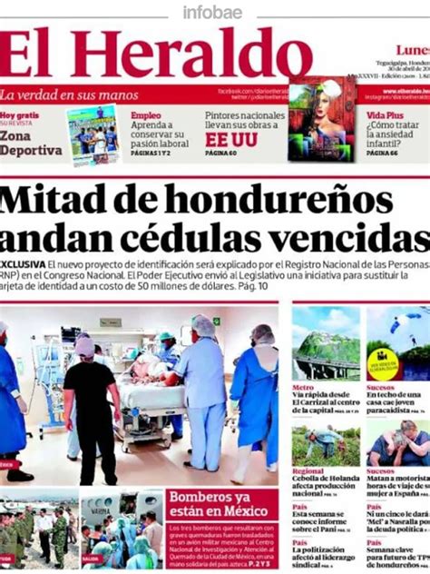 El Heraldo Honduras Lunes 30 De Abril De 2018 Infobae