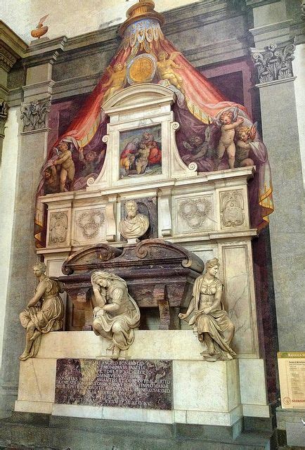 Tomb Of Michelangelo Artist Basilica Di Santa Croce Florence Italy